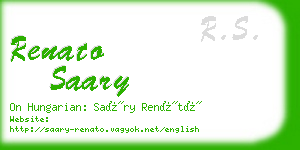 renato saary business card